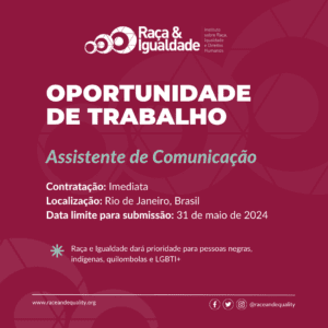 Vaga Assistente de Comunicação - Brasil
